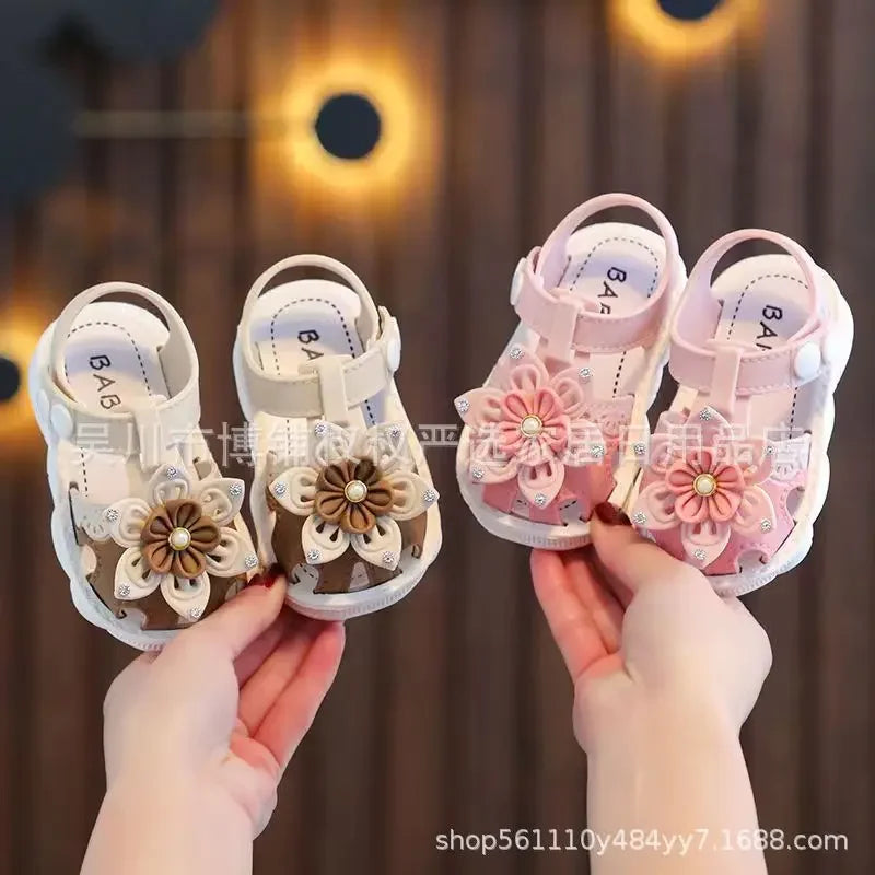 Girls  Shoes With Bowtie Pearls Beading Princess Sweet Cute Soft Comfortable Children Flats Kids Shoes Spring