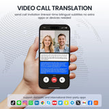AI Instant Translator Device Magnetic Stand,144 Languages Online Translation Real-Time Photo/Video Calls for IOS Android