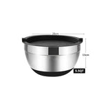 Mixing Bowls with Lids and Non-Slip Bases, Stainless Steel Mixing Bowls Set for Baking, Nesting Storage Bowls, JT227, 6 Pcs