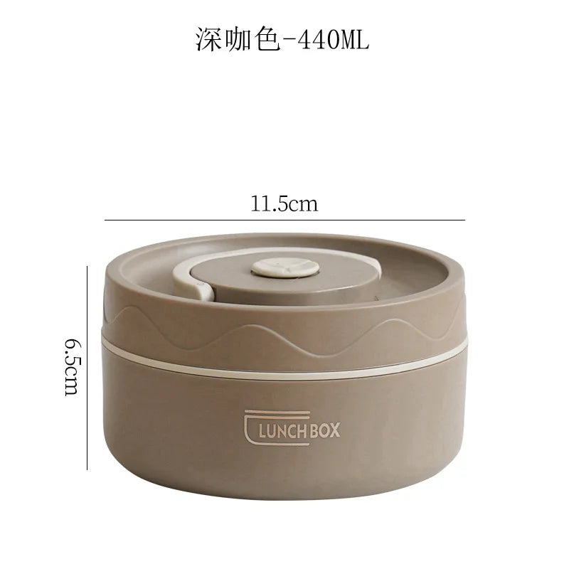 Insulated cooking pot, stackable stainless steel bento box, microwaveable stainless steel container, lunch box