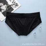 Men's Briefs, Milk Silk, Low Waist, Stretch and Comfortable, Convex Bag