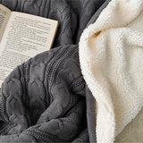 Cozy Cable Knit Throw Blanket Nordic Knitted Thread Blankets For Bed Sofa Cover Bedspread On The Bed Home Travel TV Nap Blanket