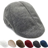 Men Berets Cap British Style 2025 New Autumn Summer Linen Hats Fashion Flat Caps Classic Vintage Gatsby Cabbie Cap Chapeau Homme