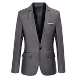 Blue Men Blazers Work Office 2025 Men Tuxedos for Formal Occasions Pockets Coat Blazers Male Custom Men's Business Slim Blazers