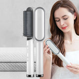 Hair Straightener Brush   Ring Hair Straightener Comb Straightening Brush for Women with Splint Comb Electric Heating Comb Strai