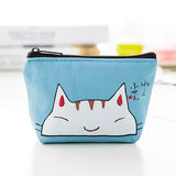 Women Canvas Coin Purse Card Key Mini Purses Pouch Girl Kid Children Cute Small Zipper Coin Purse Card Holder Wallet Storage Bag