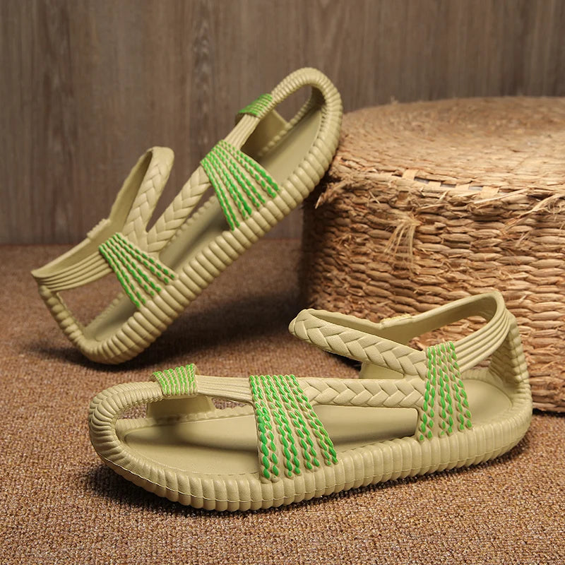 Sandals Men 2024 Fashion Men's Sandals Summer Casual Beach Sandals Lightness Anti-Slip EVA Slippers Outdoor Flip Flop Sandals