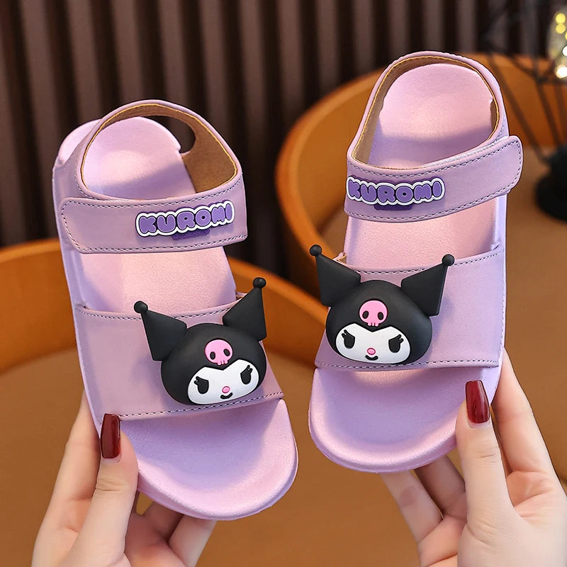 Sanrio new girls' sandals Summer outdoor non-slip children's beach shoes