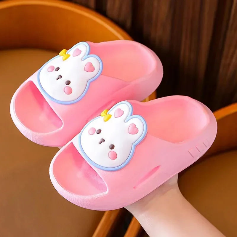 Summer Cute Cartoon Children's Slippers Animals Fruit Pattern Breathable Comfortable Non-slip Soft Home Boys Girls Slippers Kids