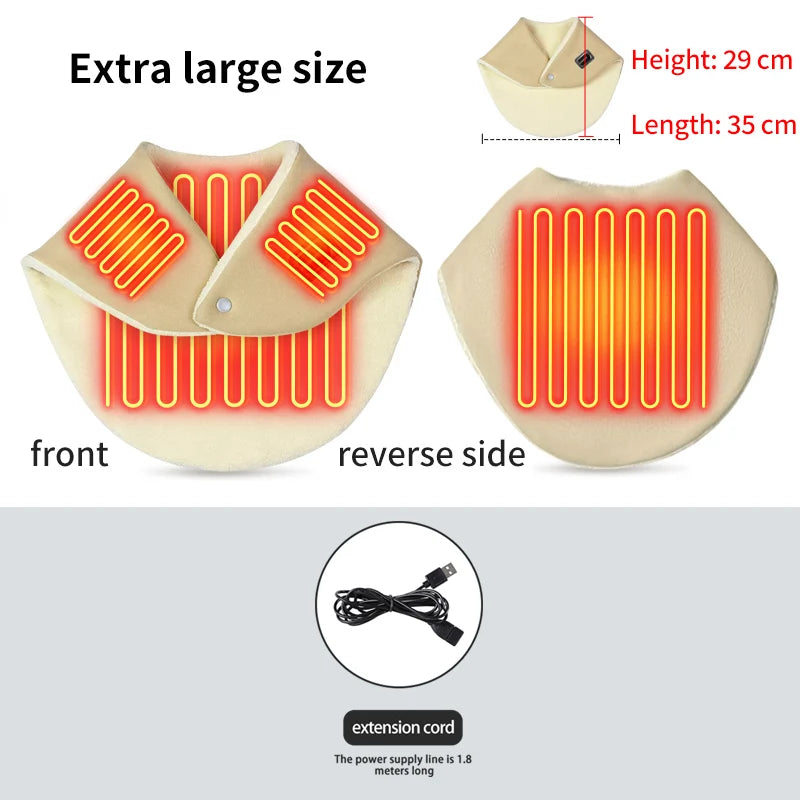 Heated Neck Brace Relief Pain Fatigue Sprain Warm Therapy Physiotherapy Dredge Meridians Joint Spondylosis Support Household