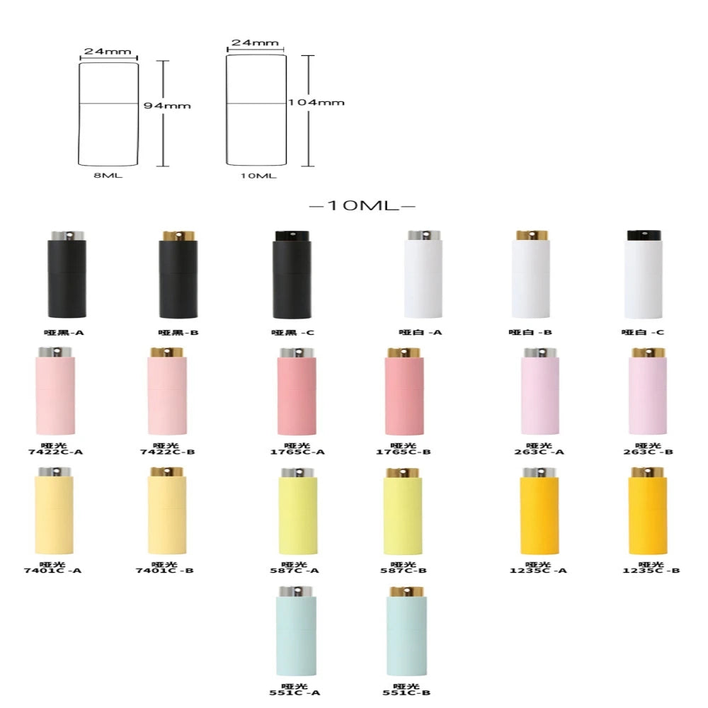 10ml Perfume Bottling Atomizer Frosted Liquid Container Macaron Rotary Oral Spray Bottle Portable Empty Bottle
