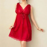 Lingerie  Add 220 Pounds Sexy Deep V Slip Nightdress Lace Hot Seductive Sex Pajamas Women Big Chest Mm Nightdress  Summer Dress