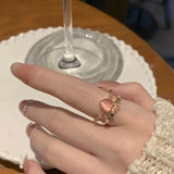 Cute Sweet Fashion Ring for Women Hip Hop Irregular Stone Rings Butterfly Animal Shape Finger Rings Vintage Ring for Women