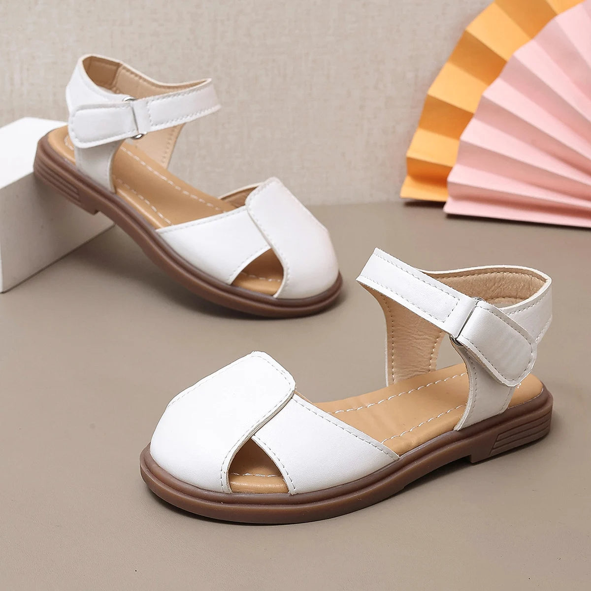 Girls sandals new summer medium and large children princess shoes soft sole shoes