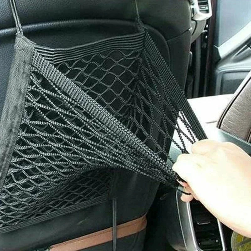 Car Storage Net Bag Between Seats Car Styling Storage Bag Elastic Mesh Net Organizer Auto Accessories