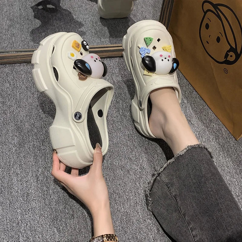 Women's Slippers 5CM High Platform Garden Fashion Clogs Shoes Women's Slippers Thick Bottom EVA Sandals Summer Girls Slippers