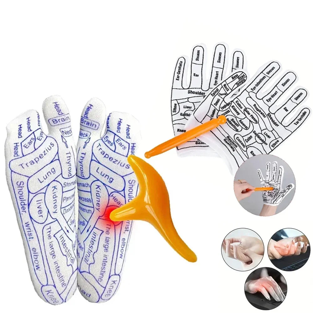 Foot Massage Acupressure Socks & Gloves Physiotherapy Massage Relieve Tired Feet Reflexology Socks Foot Point Socks Health Care