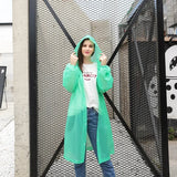 Waterproof Outdoor Rain Gear Unisex Long Transparent Reusable Raincoat Jacket for Men and Women Cycling Hiking