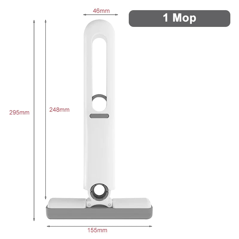 Portable Mini Self Squeeze Cleaning Mop Wet and Dry Use Sponge Mop for Bathroom, Kitchen, Desktop, Glass, Living Room, Car