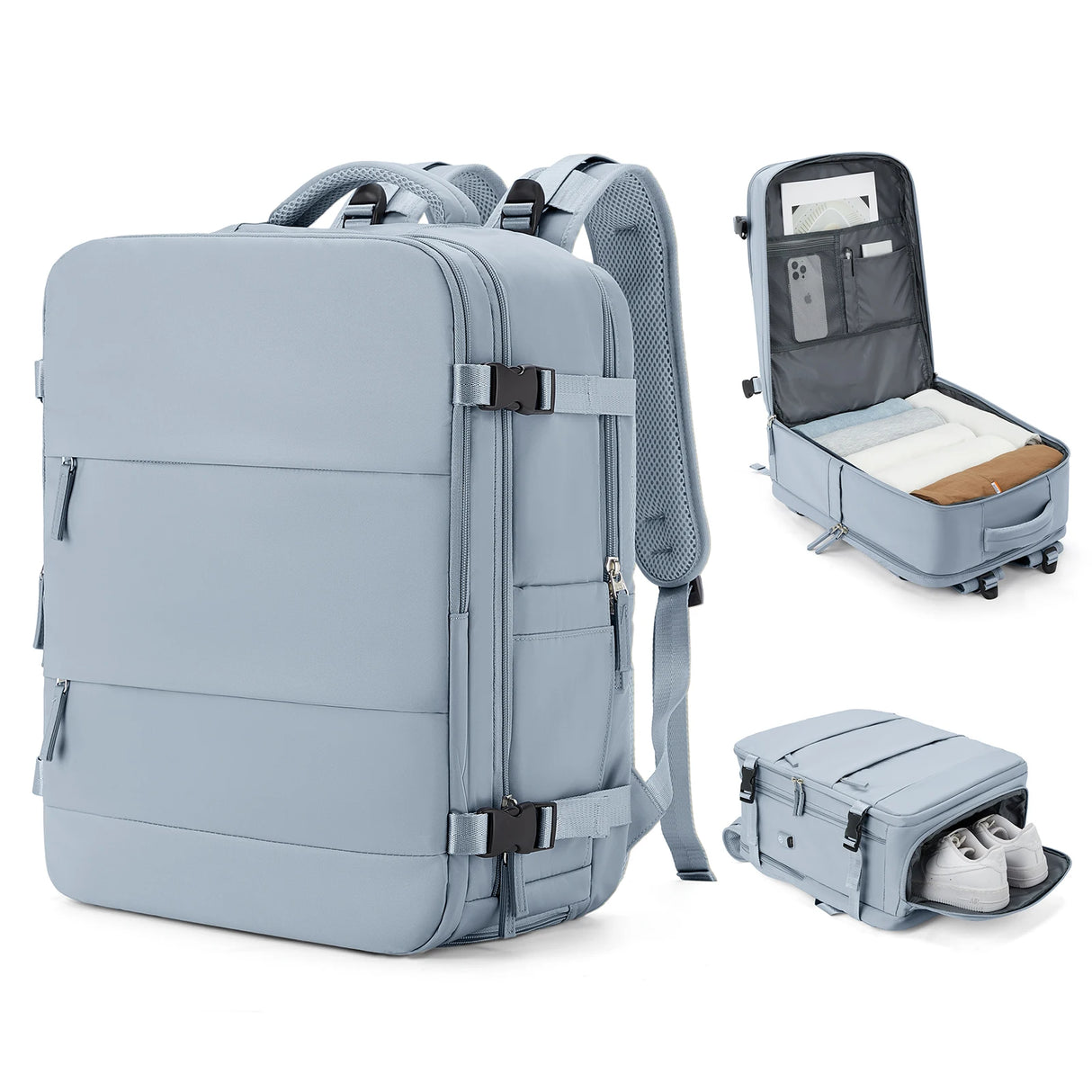 Men's Travel Backpack 40x20x30 Ryanair Short Distance Hand Luggage Business Waterproof Backpack Carry-ons Laptop Bag College Bag