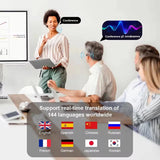AI 144 Languages Real Time Translator Earbuds Wireless Translation Earphones Two-Way Instant Voice Ear Hook Translator Headphone