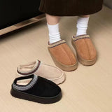 Platform Fluffy Slippers Women/men House Flats Fashion Plush Winter Shoes Ladies Home Elegant Casual Footwear Large Size