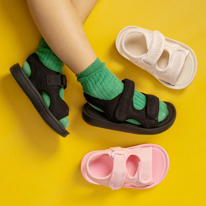 Cheerful Mario Children's  sandals Boys' outdoor beach shoes Children's toddler sandals Girls' sandals