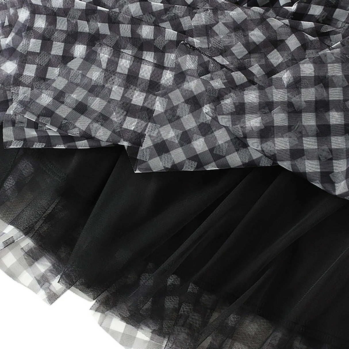 Skirts For Women Women's Plaid Print A Line Elastic Waist Multi Layered Tulle Mesh Skirts For Women Large Swing Dark Bottoms