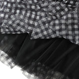 Skirts For Women Women's Plaid Print A Line Elastic Waist Multi Layered Tulle Mesh Skirts For Women Large Swing Dark Bottoms