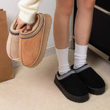 Platform Fluffy Slippers Women/men House Flats Fashion Plush Winter Shoes Ladies Home Elegant Casual Footwear Large Size