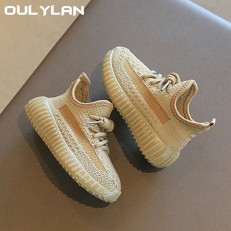 Summer Fashion Kids Shoes Solid Color Casual Shoes Mesh Breathable Shoes Children Outdoor Cycling Running Sneakers