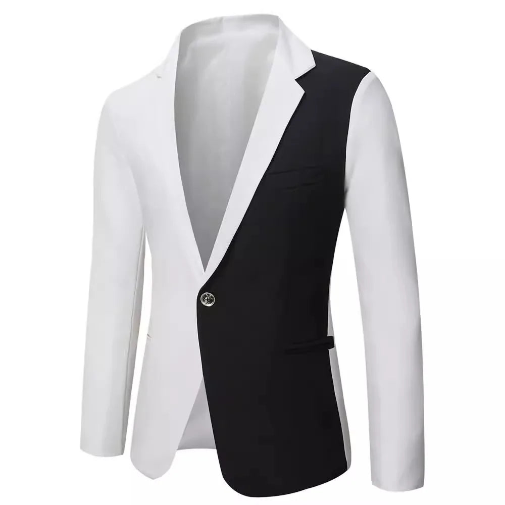 Blazers Masculino Homme Slim Fit for Men, 2025 Stylish Casual Solid Blazer, Business Wedding Party Outwear Coat Suit Top Regular