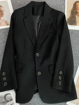 Blazer for Women 2025 Spring Autumn New Elegant Long Sleeve Office Blazer Coats Korean Fashion Casual Loose Appear Thin Blazers