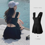 New Swimsuit for Women Conservative Belly-covering and Slimming Girls Soaking in Hot Springs To Prevent Exposure