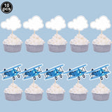 Fighter Plates Airplane Birthday Party Decor Plane Plates Blue Sky Plates Two Fly Paper Plates Napkins Party Supplies for Boys