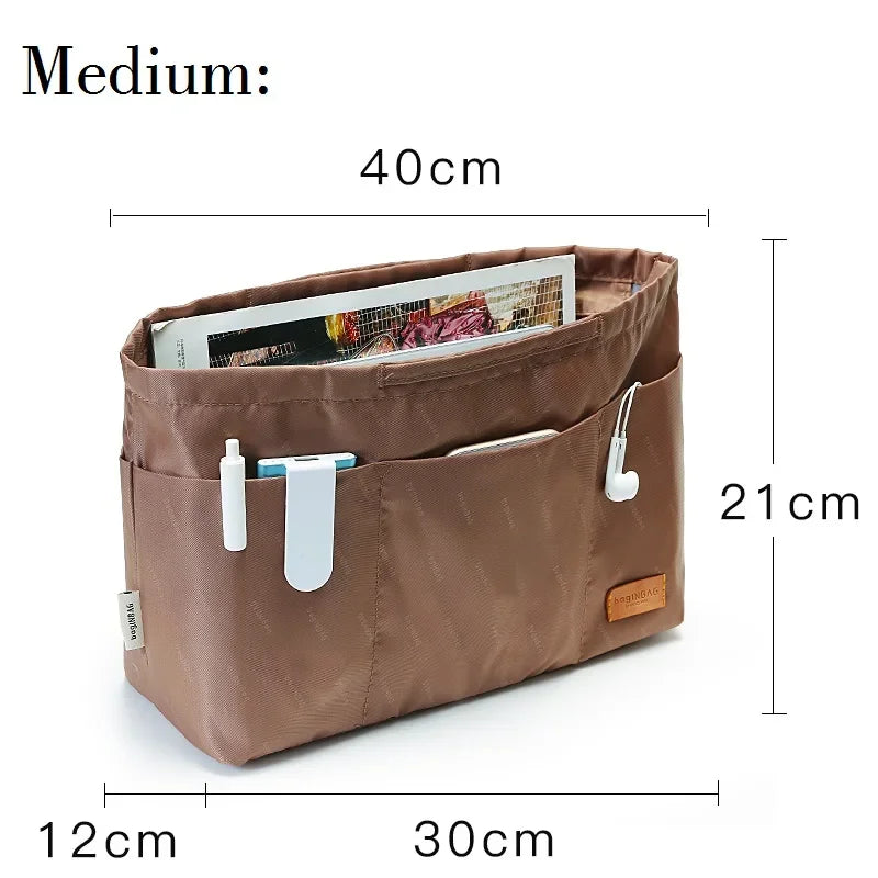 Luxury Nylon Purse Organizer Insert for Brand Tote Bags