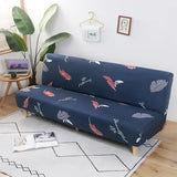[Stretch Sofa Bed Cover] Spring/Summer Milk Silk Fabric Living Room Armless Folding Sofa Sofa Cover puf grande y esponjoso