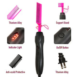 Hair Straightener Flat Irons Straightening Brush Hot Heating Comb Hair Straight Styler Corrugation Curling Iron Hair Curler Comb
