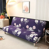 [Stretch Sofa Bed Cover] Spring/Summer Milk Silk Fabric Living Room Armless Folding Sofa Sofa Cover puf grande y esponjoso