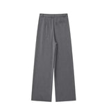 MUJER 2025 Women's Pants Beige Grey Black Wide Leg Pants Women High Waist Baggy Pants Woman Fashion Summer Office Trousers