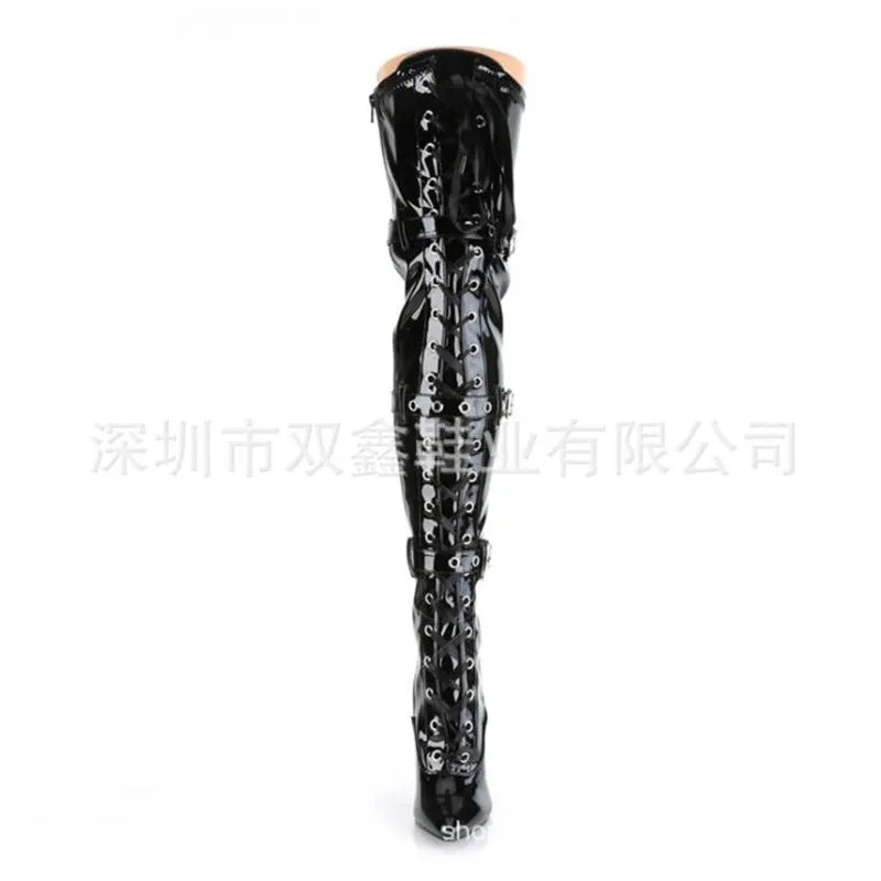 New Over Knee Boots High Quality Fashion Boots Sexy High Boots Fashion Women Boots 12cm Stiletto Boots 34-45 46 BBZAI