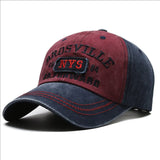 Men's Baseball Cap Casual Do Old Washed Cotton Alphabet Embroidered Caps Curved Roof Dome Sun Protection Hats