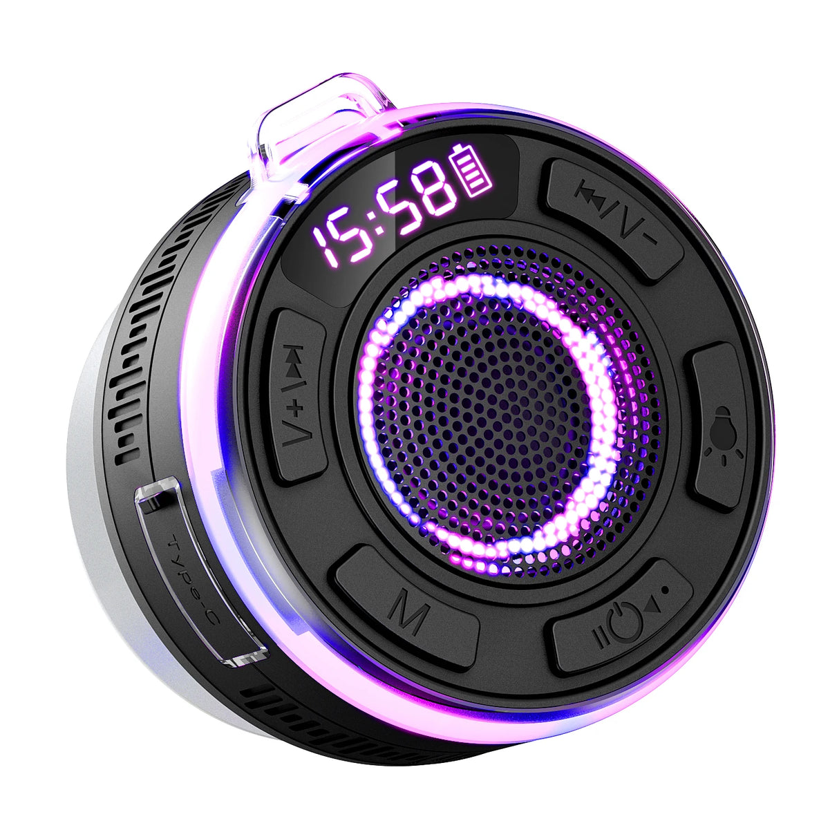 2025 New Wireless Speaker IPX7 Waterproof S3 colorful LED Light Strong bass Soundguru S3 Bluetooth Speaker Waterproof with Mic