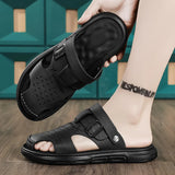 Sandals men's fashionable comfortable summer sandals mens outdoor wear breathable wear-resistant non slip soft soled beach shoes