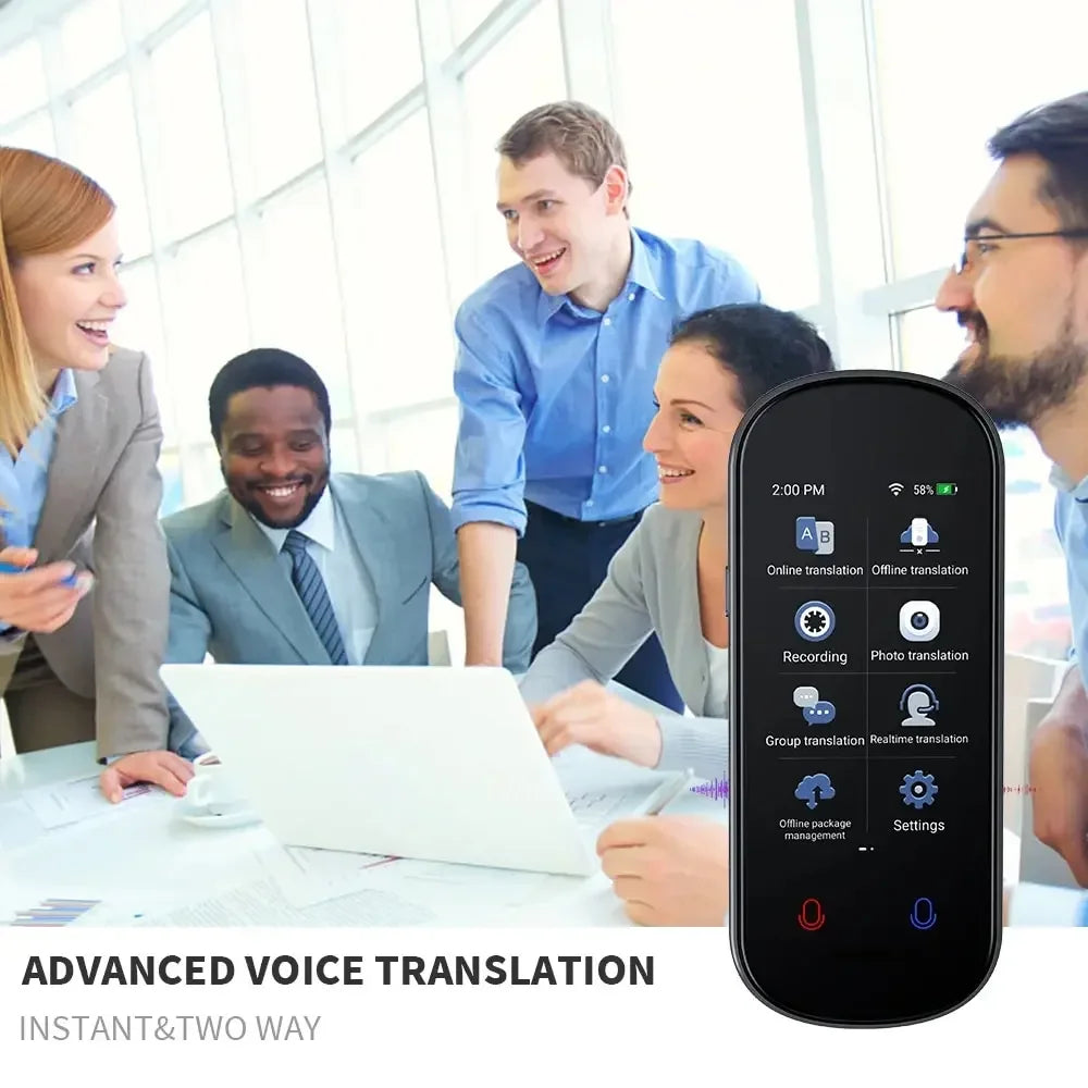 AI Smart Voice Translator 138 Languages Translate Portable Support WiFi Full 3D Touch Screen Photo Offline Recording Translation