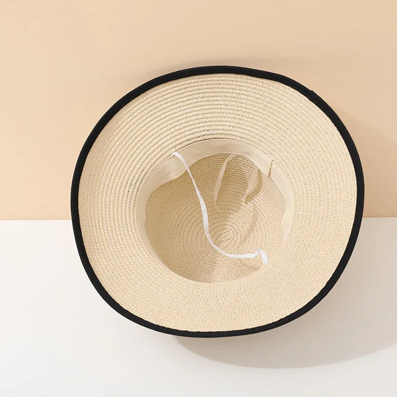 Summer Beach Hat for Women Casual Lady Style Flat Bowknot Straw Cap Fashion Outdoor Panama Girls Sun Protection Chapeu Feminino
