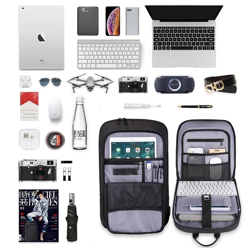 Heroic Knight Men Multifunctional Backpack Waterproof Laptop Backpack Men Business Laptop Bag Travel College Bag for Office Work