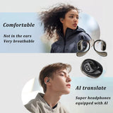 AI Translator Earbuds 138 Languages Real Time Translators Headphones Two-Way Voice Translation Earphones for Business Learning