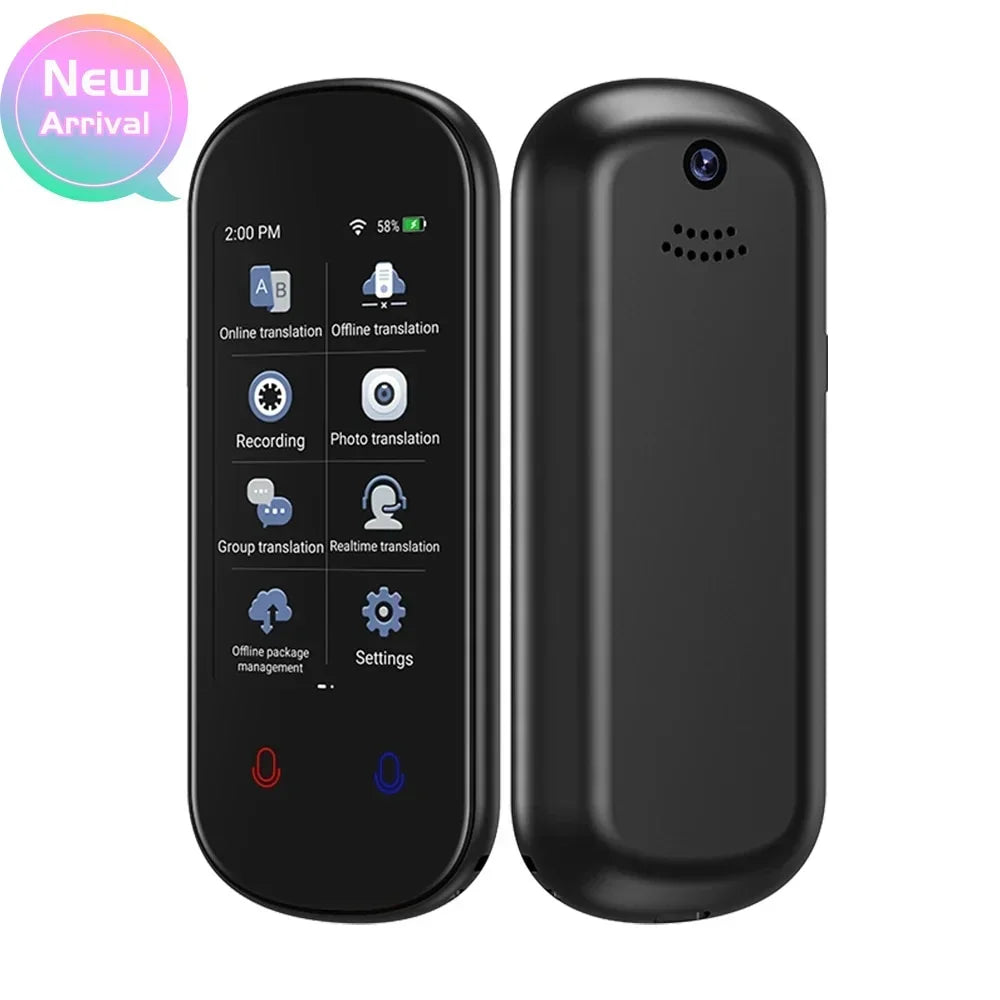 AI Smart Voice Translator 138 Languages Translate Portable Support WiFi Full 3D Touch Screen Photo Offline Recording Translation