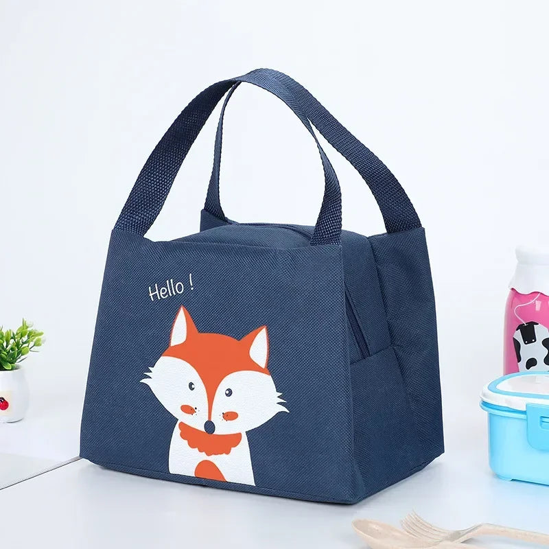 Lunch Bags for Kids School Children Thermal Food Lunch box Cute Printing Insulated Lunch Cooler Meal Bag Complete